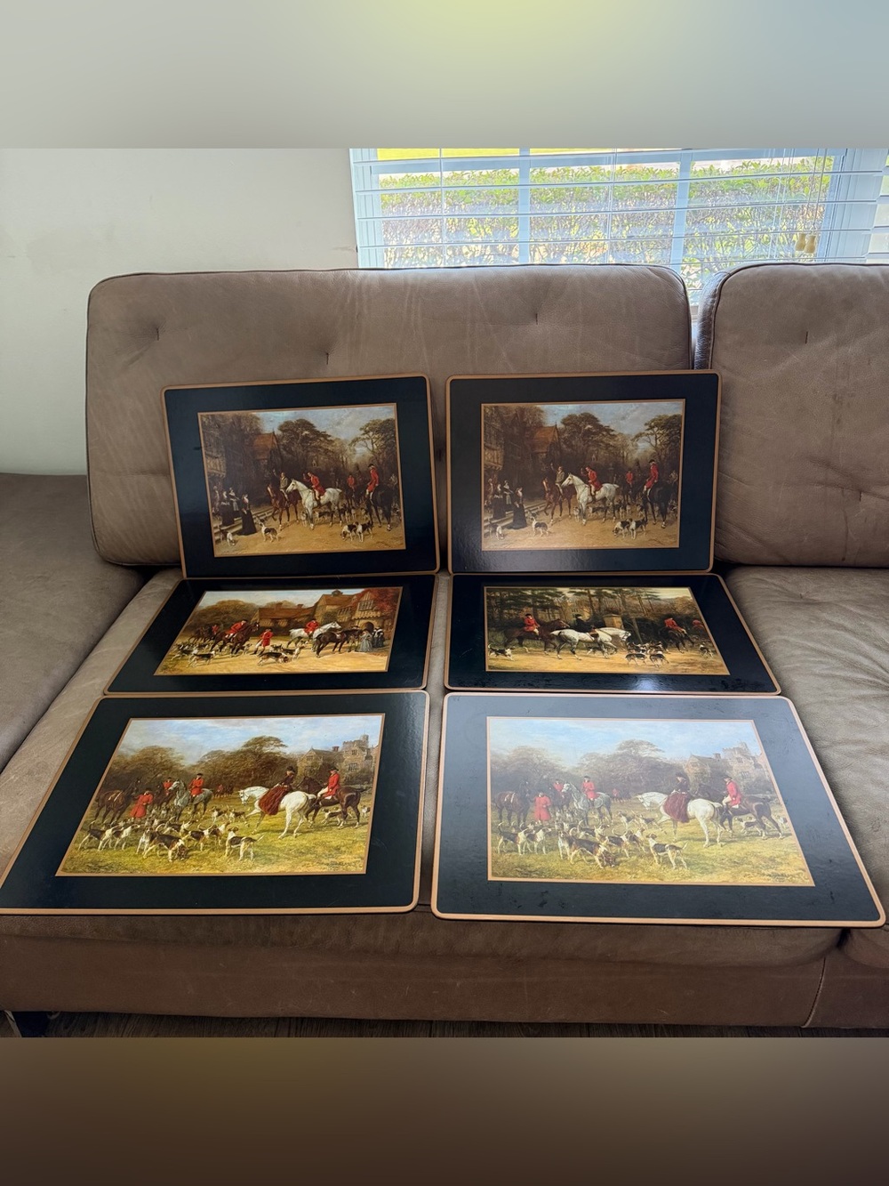 VTG Pimpernel English Fox Hunt Cork Placemats-Set of 6